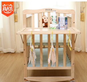 婴儿床实木bb多功能床摇篮储物儿童双层拼接大床