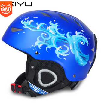 沸鱼新款儿童滑雪头盔男孩女单板滑雪板运动户外装备护头安全帽