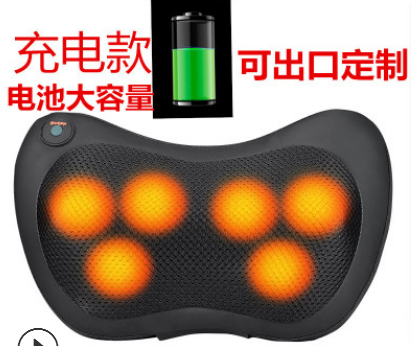 六头充电款充电按摩蓄电多功能颈椎按摩器背部腰部按摩器图1