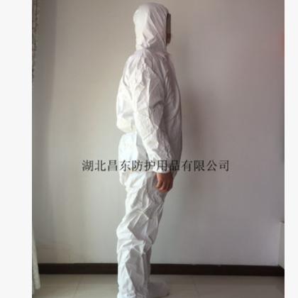 SF防水防油一次性无纺布工作服防护服连体透气膜喷漆牧场衣服图2