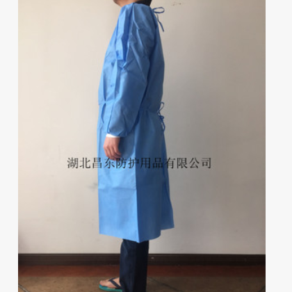 探视一次性SMS实验服工作服隔离衣无纺布加厚大褂图2