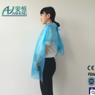 银杏染发烫发焗油理发 一次性薄膜围布围巾披肩 塑料围脖30片/包图3