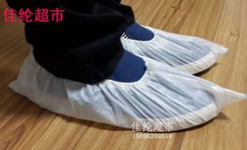 一次性鞋套塑料加厚防水雨天45码46码47码48码49码加大白色蓝色图3