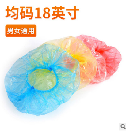 厂家批发一次性浴帽条形塑料防水pe高效防尘防水酒店用图3