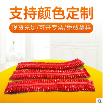 厂家批发一次性浴帽条形塑料防水pe高效防尘防水酒店用图2