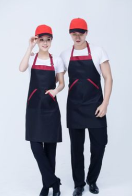 厂家直销男女厨师酒店家用可调节大小围裙 韩版风格时尚围裙服装