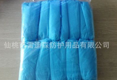 一次性无纺布机制鞋套防尘防滑加厚耐磨脚套可印广告常年有现货图3