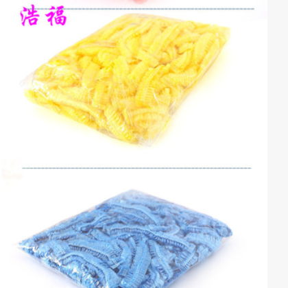 浩福一次性浴帽 条形塑料防水加厚酒店宾馆pe染发浴帽厂家批发图3