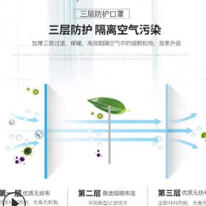 以安10只装一次性口罩|防护口罩|三层无纺布口罩美容透气袋装图3