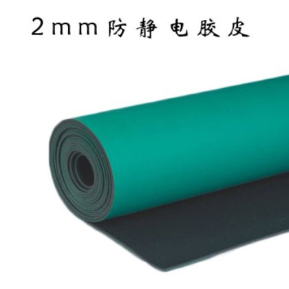 绿色耐高温防静电工作台垫胶垫 耐磨防静电胶皮 流水线防静电台垫图2