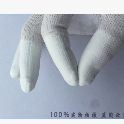 厂家直销十三针涂指手套尼龙PU涂指手套浸指防滑耐磨劳保工作手套图2
