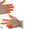 防滑手指套橙色，橙色防滑手指套麻点