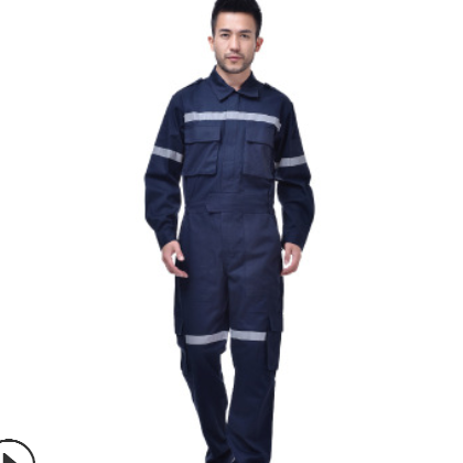 批发长袖全棉反光连体防护服定做劳保汽修连身工程装船厂员工作服图2