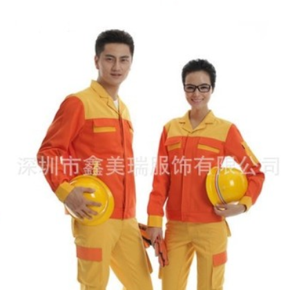 工作服订做长袖工程服带反光条汽修厂工装长袖带反光条工作服套装图3