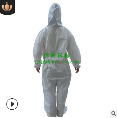 一次性防护服防水防油污衣服连体带帽喷漆服喷洒农药工作服防疫服图3