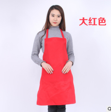 纯色制服呢广告围裙定制logo厨房防污围裙韩版宣传促销印字围裙红