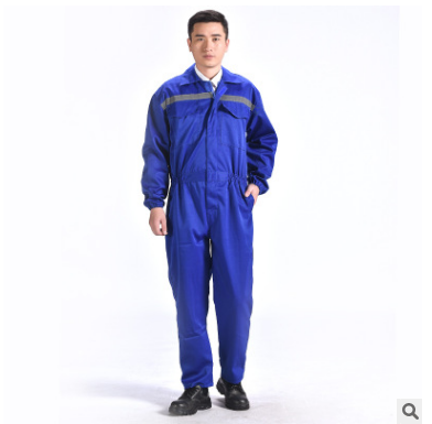 加厚劳保连体服 男女汽修工作套装批发 涤棉反光连体劳保服定做图3