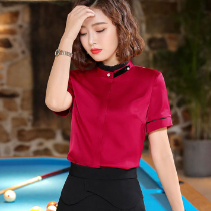 职业装2019夏季新款衬衫女短袖时尚衬衣修身显瘦OL通勤工作服批发图2