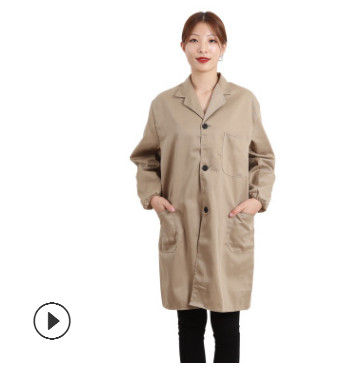 定制 蓝大褂搬运服工作服大褂劳保服长款工作装厚涤棉男女长款图3