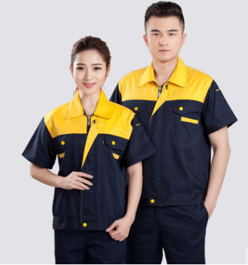 工作服短袖套装定做4s店维修气修工程服夏季厂服劳保服批发印logo图2