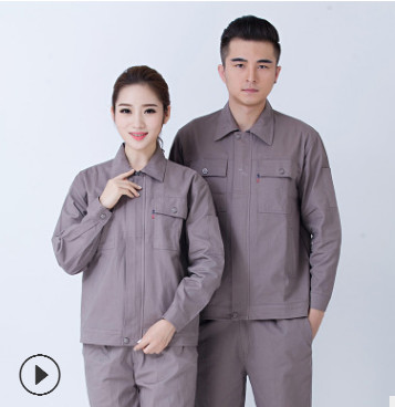 纯棉工作服套装男汽修工厂车间工装电工电焊劳保服秋冬长袖工作服图2