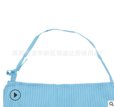 防静电围裙条纹白色蓝色无尘净化防尘洁净室工作围裙定制车间围裙图3