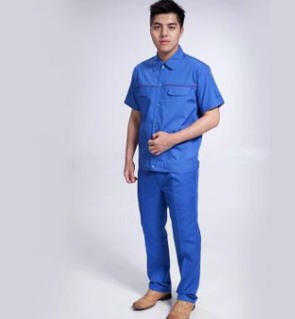 夏季短袖工作服套装 建筑工地工服 耐磨劳保工程服 汽 可定制logo图3