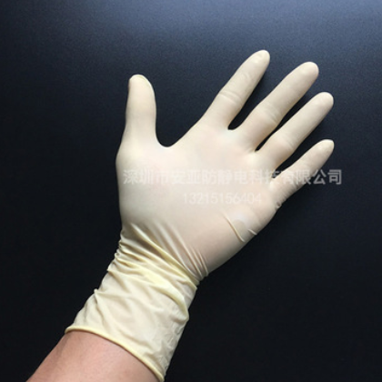 厂家直销9寸12寸乳胶手套净化无尘一次性防静电子厂车间劳保手套图3