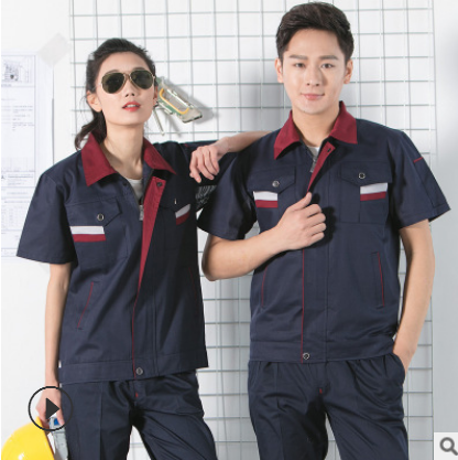 夏季短袖工作服套装男汽修工装工程服定制厂服工程维修服上衣保洁图3