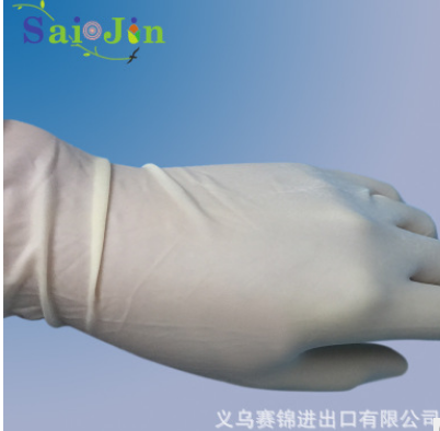 12寸白色乳胶丁晴手套 耐油橡胶丁腈手套 一次性塑胶防护手套批发图2