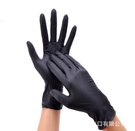 外贸一次性加厚黑色丁晴纹身实验美容美发纹绣工作耐油污酸碱手套图1