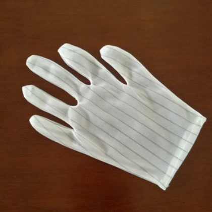 厂家供应 防静电手套 加长双面条纹手套 电子ESD无尘手套