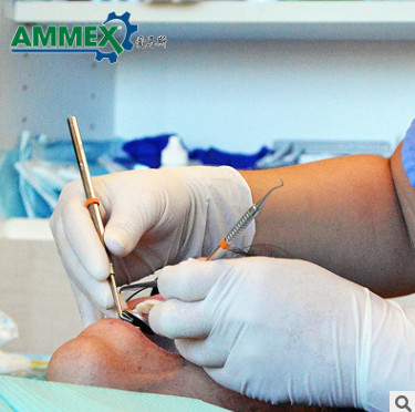 AMMEX爱马斯一次性餐饮乳胶手套实检电子家务防割加厚手套图3