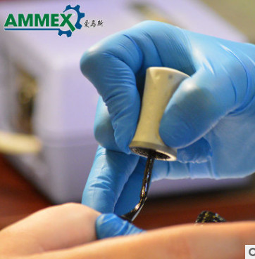 爱马斯AMMEX蓝色劳保耐磨丁腈手套 一次性加厚丁晴手套用品批发图2