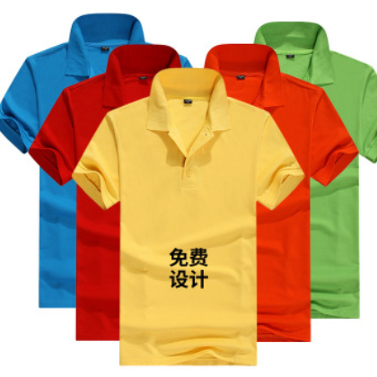 黑色翻领工作服定做 文化广告衫定制纯棉工装班服t恤印logo字