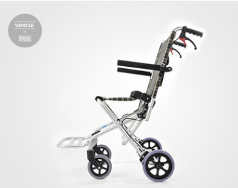 达洋超轻铝合金轮椅折叠轻便手推车儿童老人代步旅行便携飞机轮椅