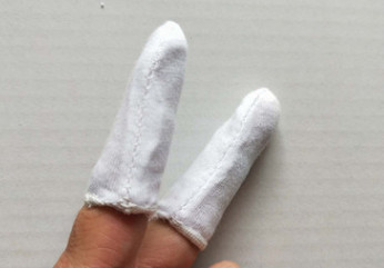 布手指套 棉布指套防尘吸汗透气耐磨400装手指套加厚作业劳保指套图2
