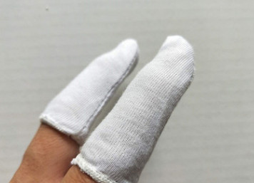 布手指套 棉布指套防尘吸汗透气耐磨400装手指套加厚作业劳保指套图3