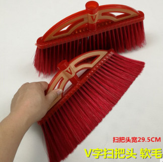 厂家直销塑胶扫把 塑料扫把头 塑料扫把 木柄扫把杆 办公室车间用图2