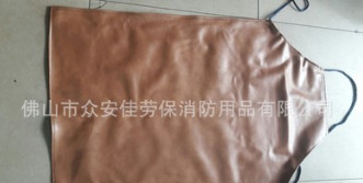 皮油双肩围裙厨房餐厅酒店厨师耐高温防水防油防污挂脖皮革围裙图3