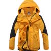 户外运动防风防雨保暖加厚两件套冲锋衣女抓绒秋冬外套登山服定制