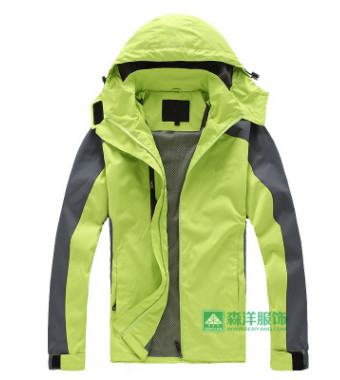 热门款冲锋衣工作服定制颜色印刷刺绣LOGO防水防风广告风衣加工厂图2