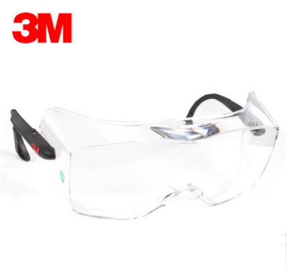 3M12308 护目镜 实验室防护眼镜防雾防尘防沙防刮擦防风带近视镜