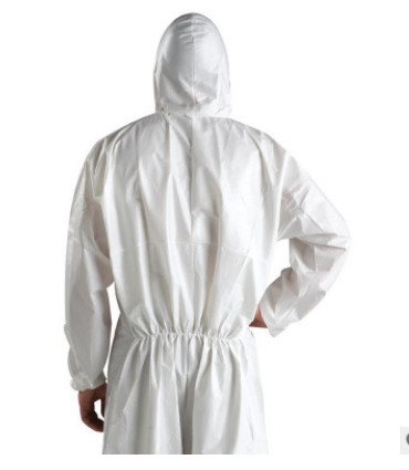 3M 4510白色连体带帽防护服防尘服隔离服喷漆实验室化工透气清洁图3