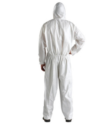 3M 4510白色连体带帽防护服防尘服隔离服喷漆实验室化工透气清洁图2