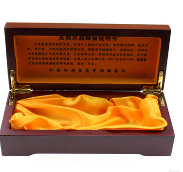 批发 木制眼镜盒太阳镜盒天然水晶眼镜盒收纳木盒送人礼品眼镜盒图2