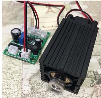 厂家直销405nm 200mW可调焦雕刻激光器 12V带TTL调制可长时间工作