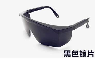 防风防沙防冲击气焊电焊防护镜 防紫外线黑片劳保镜 激光护目镜图2