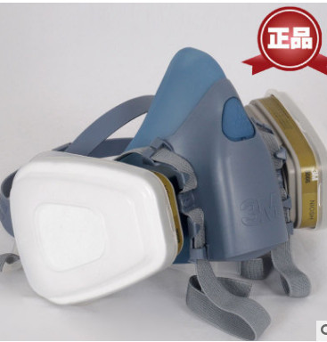 正品3M7502防毒面具/装修甲醛面罩/防尘口罩/钣金汽车喷漆专用图2