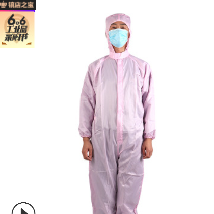 防静电连帽连体无菌服食品制药洁净防尘防护工作服可定做印字绣字图3